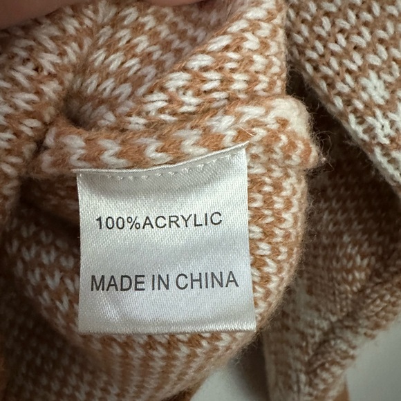 Princess Polly Cardigan Size Small Tan and White EUC - Picture 10 of 10